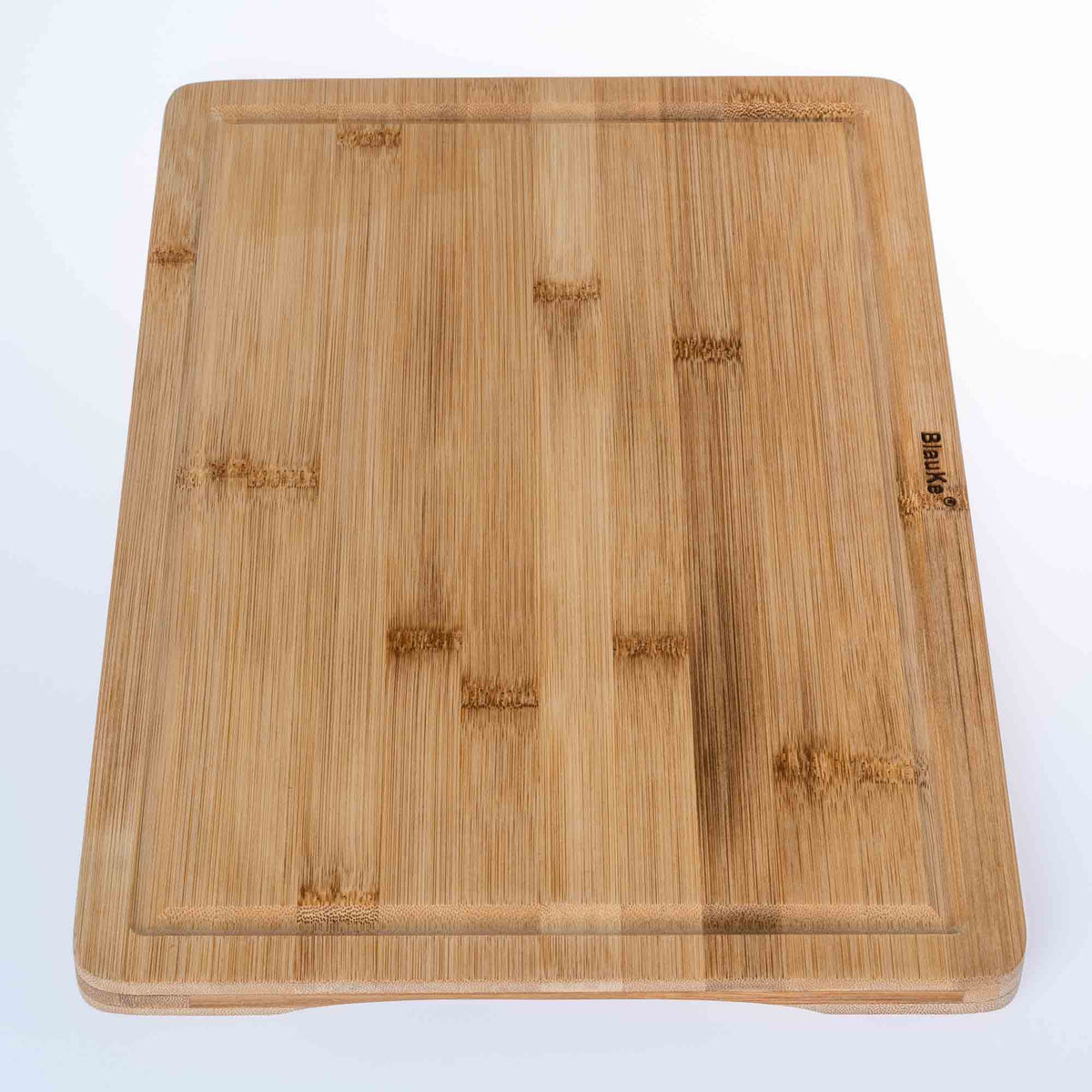 Wood Cutting Board for Kitchen 15x10 inch - Wooden Serving Tray - Large Bamboo Chopping Board with Juice Groove and Handles