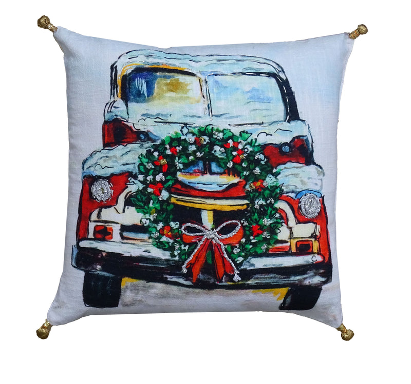 Vibhsa Christmas Holiday Car Pillow (18"x18")