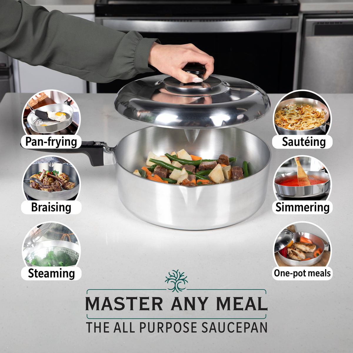 12 Inch Sauté Pan with Lid